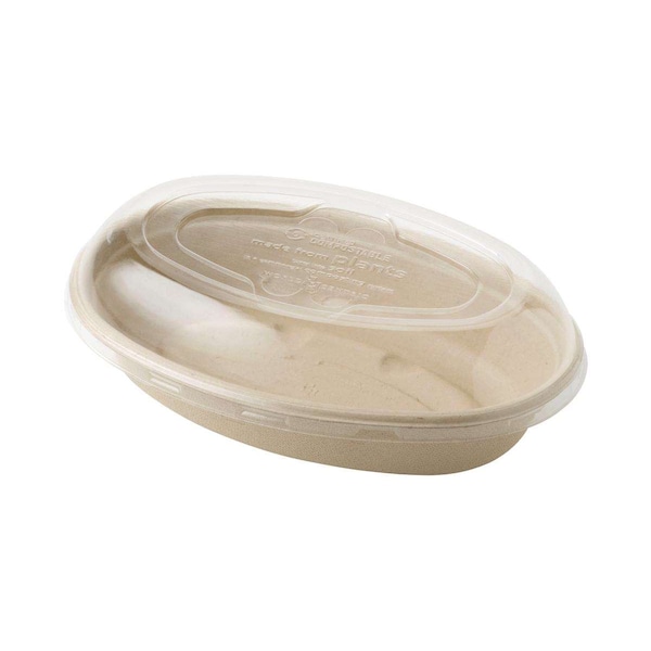 World Centric 24 oz. Unbleached Plant Fiber Compostable Burrito Bowl